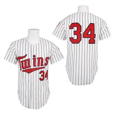 White Replica Kirby Puckett Men's Minnesota 1991 Throwback Jersey