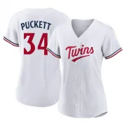 White Replica Kirby Puckett Women's Minnesota Home Jersey