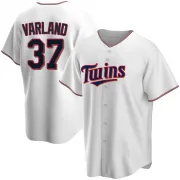 White Replica Louie Varland Youth Minnesota Home Jersey