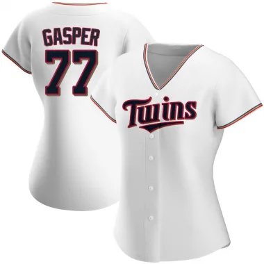 White Replica Mickey Gasper Women's Minnesota Home Jersey