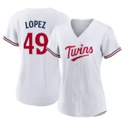 White Replica Pablo Lopez Women's Minnesota Home Jersey