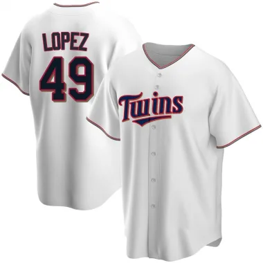 White Replica Pablo Lopez Youth Minnesota Home Jersey