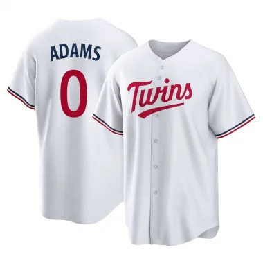 White Replica Travis Adams Men's Minnesota Home Jersey