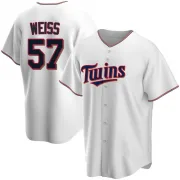 White Replica Zack Weiss Men's Minnesota Home Jersey