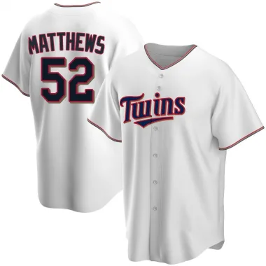 White Replica Zebby Matthews Men's Minnesota Home Jersey